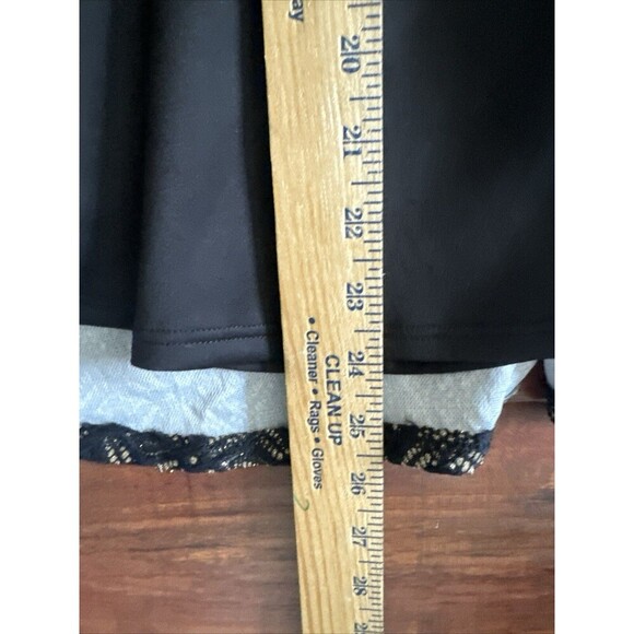 Black Strapless Skater Dress Junior Womens Med  90s Y2K Coquette Fit & Flare - Picture 10 of 12